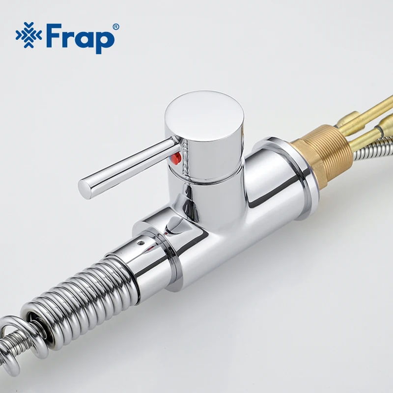 Латунный смеситель Frap Y40065 поворотный кран для кухни крепление на раковину