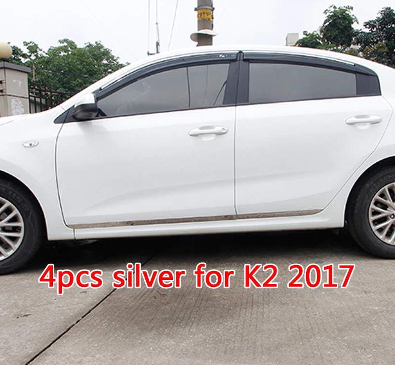 4 шт. для KIA K2 K3 2012- дверная полоса обшивка корпус из нержавеющей стали светильник