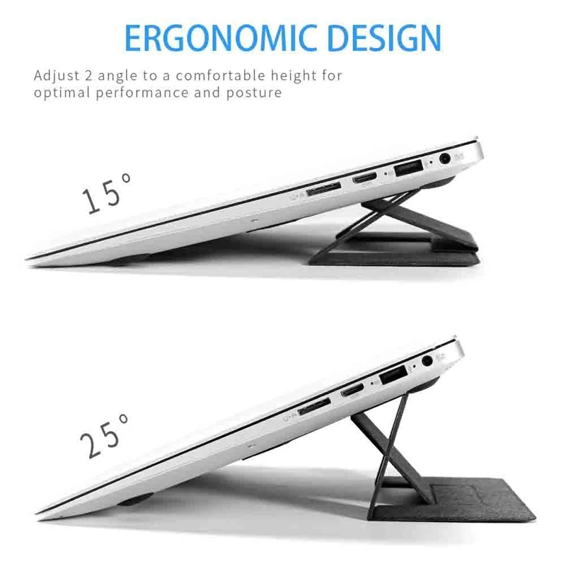 Adjustable Invisible Portable Laptop Computer Stand Lightweight Fit for Laptops up to 15.6'' Tablets MacBook Apple Haiwei |