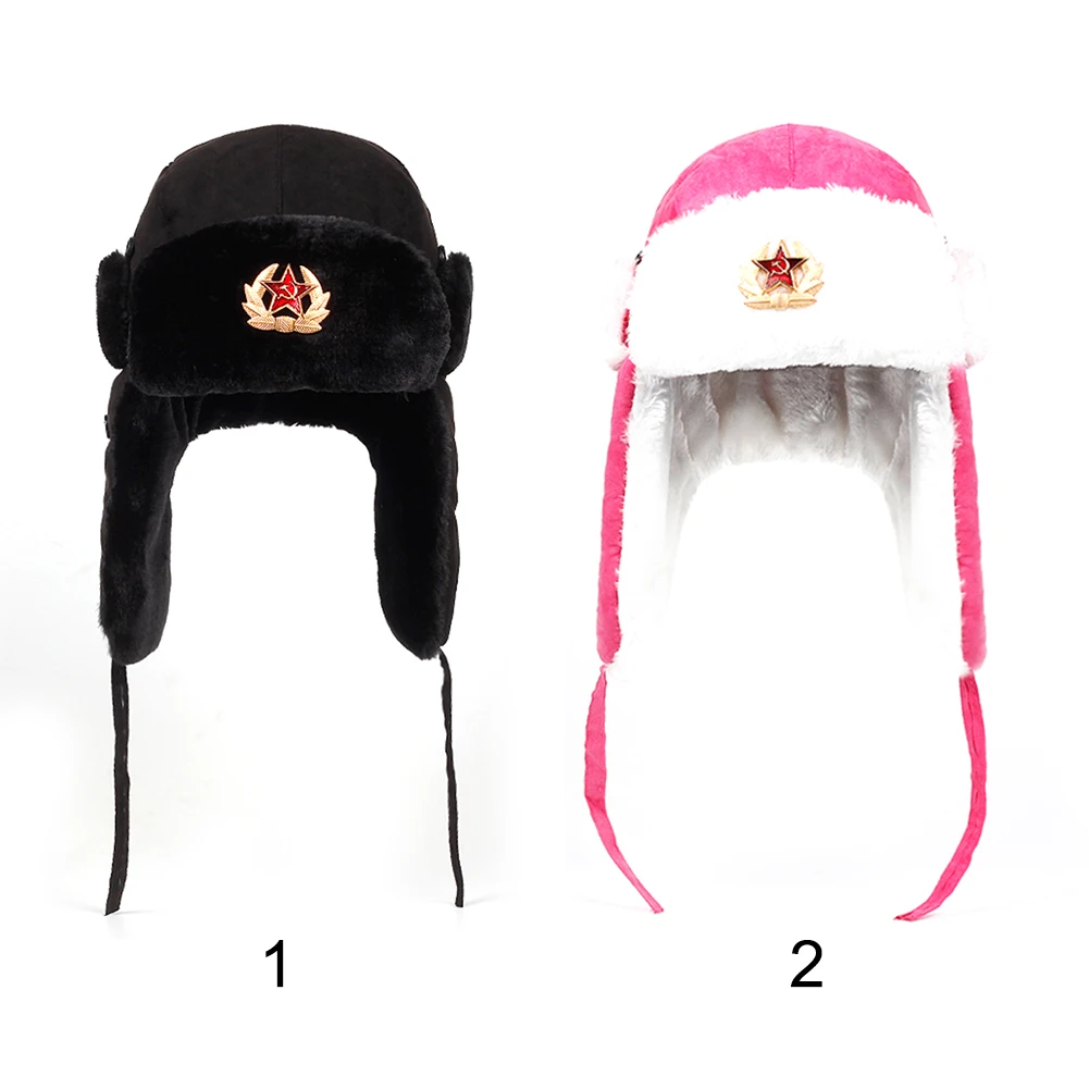 Мужские и женские Открытый военный зимние шапки Траппер зимняя куртка бомбер