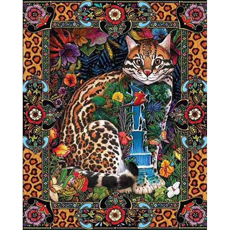 Diamond Paint Cat Broderie Diamant Cartoon Cross Stitch European American Style Home Decor Round Picture Of Resin | Дом и сад