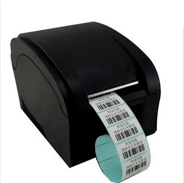 Высокое качество 20-82 мм USB порт тепловой принтер штрихкода тепловой qr-код этикетка чековый принтер - Цвет: Черный