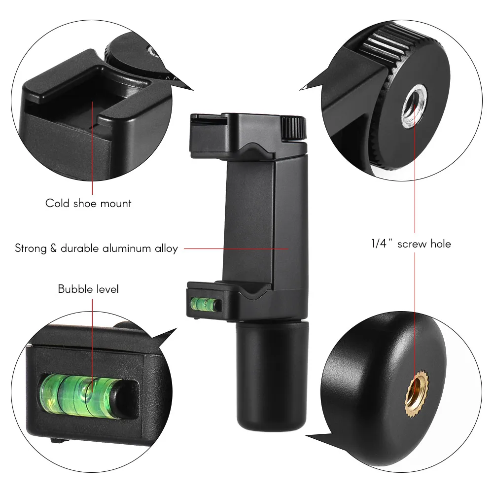 Ручной кронштейн Andoer для телефона зажим держателя дюйма с холодным башмаком