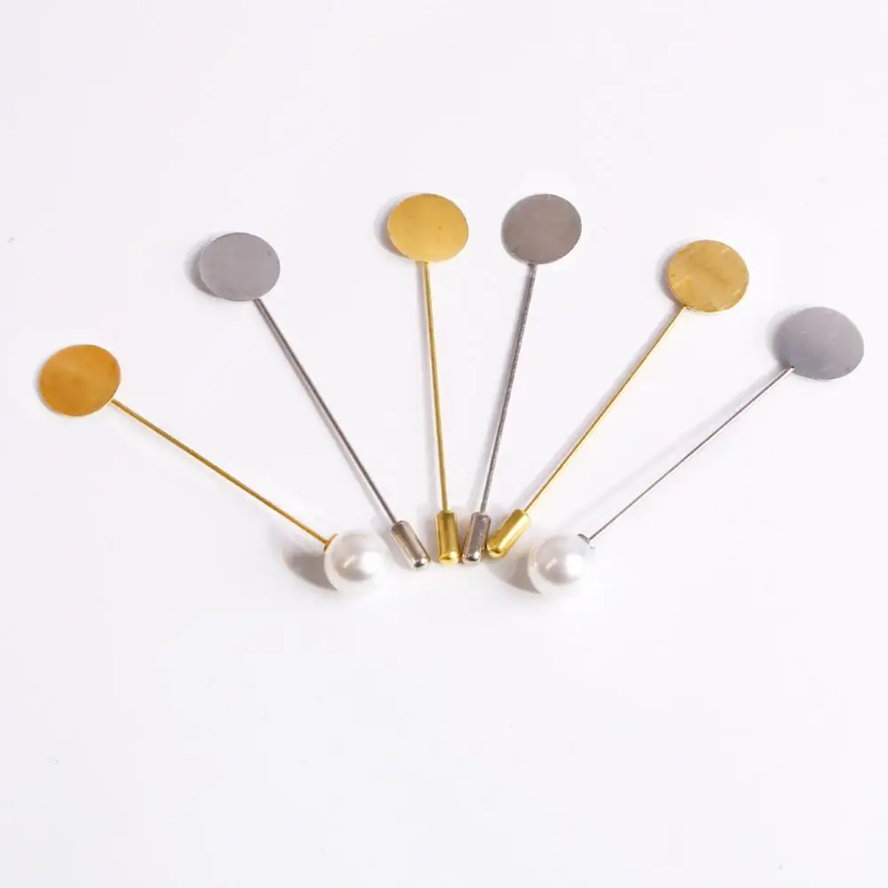 2019 New Alloy Copper Long Brooch Plated Gold/Rhodium Simulated Pearl For DIY Handmade Jewelry Brooches Accessories | Украшения и