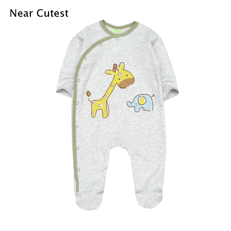 Милый зимний детский комбинезон хлопковая одежда с длинными рукавами для