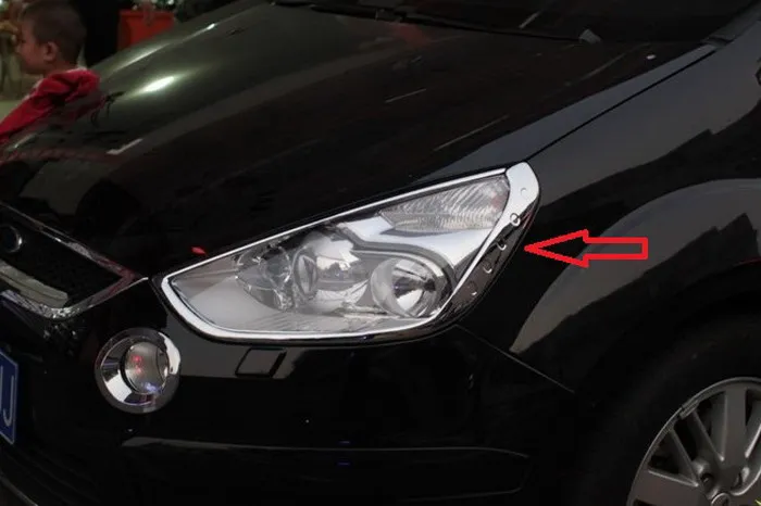 Abs хромированный головной светильник лампа отделка 2 шт. для Ford S-MAX SMAX 2007 2008 2009-2012