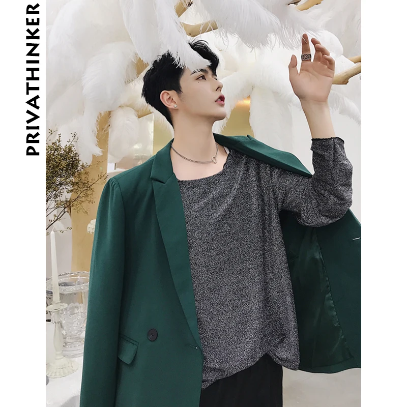 Privathinker Мужской Блейзер 2018 мужской модный Повседневный Однотонный блейзер