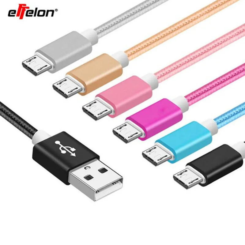 Ffelon 25 см короткий Micro USB кабель 2A Плетеный синхронный зарядный для xiaomi Powerbank