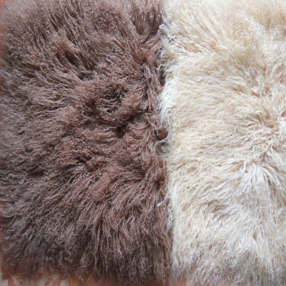 2016 Бесплатная доставка Натуральный Бежевый и верблюжья монгольская подушка из