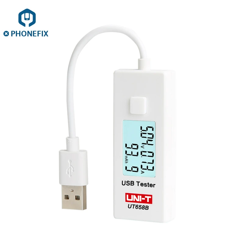PHONEFIX USB Тестер Вольтметр Амперметр цифровой ЖК-дисплей Напряжение монитор измеритель тока Емкость тестер для ремонта мобильного телефона
