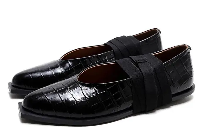 Choudory Кросс-привязанные Балета Женщина Плоские Туфли Весна Осень Квадратных Ног