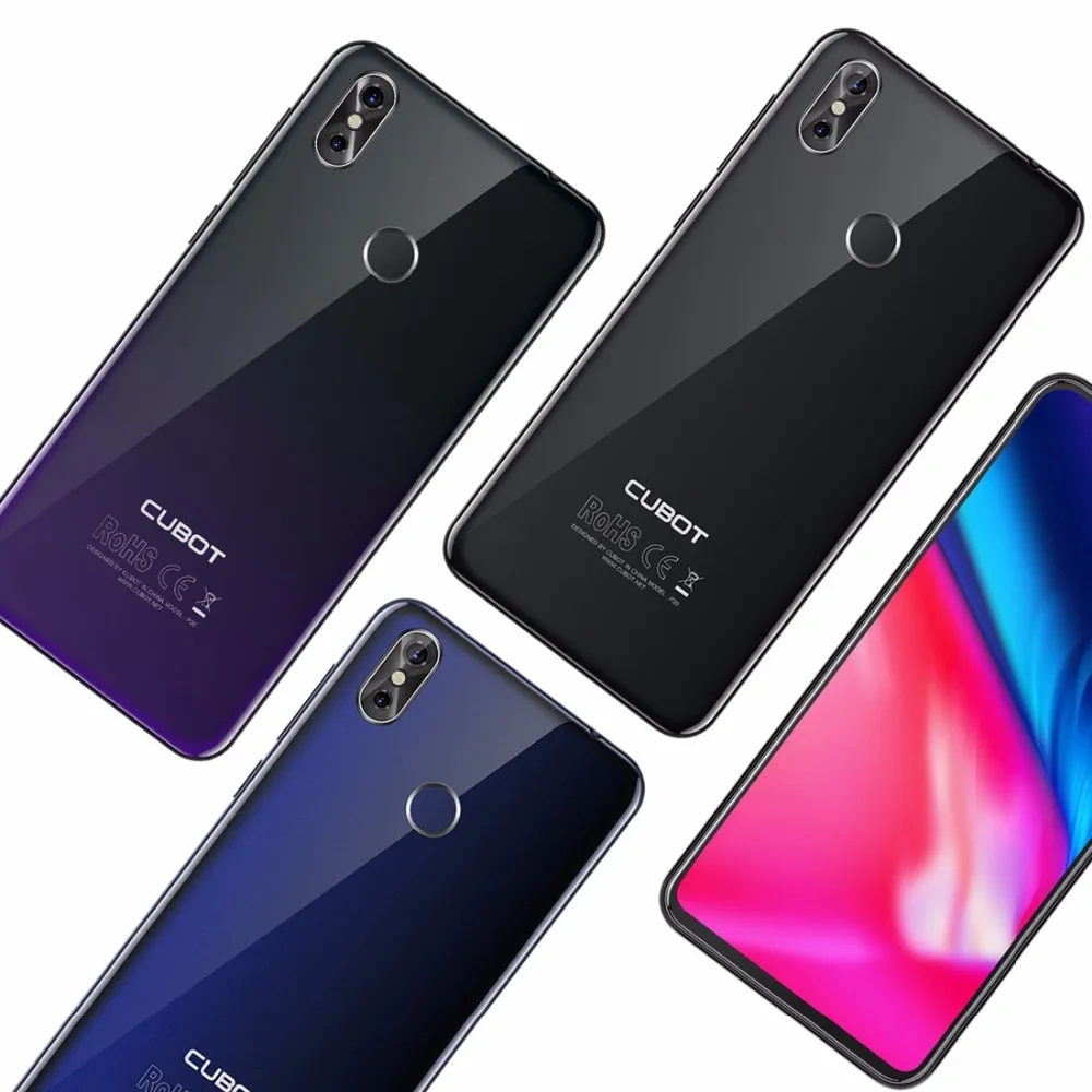 Cubot P20 6 18 'ཏ:9 Notch Экран 4 ГБ 64 MT6750T 8 ядерный Смартфон Android 0 4000 мАч 2246*1080 20MP + 2.0MP г