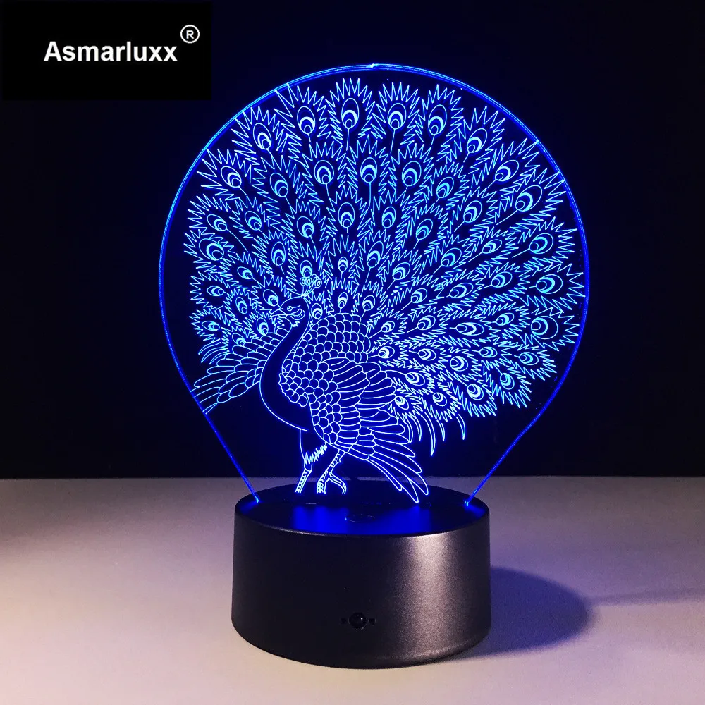Ночник в виде павлина декоративная Лавовая Лампа для дома светодиодный чное