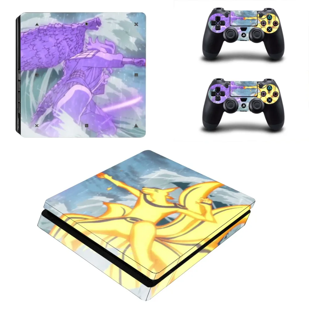 Аниме Наруто PS4 тонкая кожа Наклейка для sony playstation 4 консоли и 2 контроллеров PS4 Slim Skins Наклейка виниловая