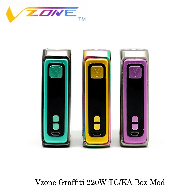 Электронные сигареты Vzone граффити 18650 Вт TC/KA поле Mod по двойной 220 батареи