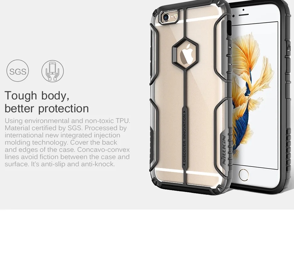 Nillkin жесткая тонкий защитный чехол на заднюю панель для iphone 6s plus Роскошный 6/6 Plus 4 7