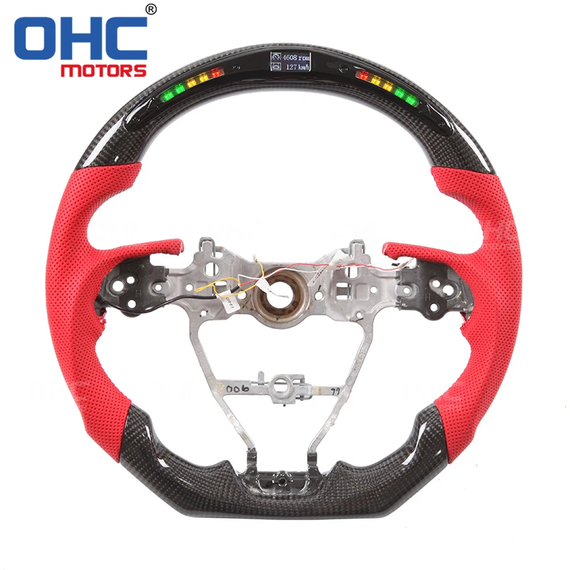 Рулесветодиодный углеродного волокна совместимое с Toyota Camry Rav4 Corolla Crown|Рулевые