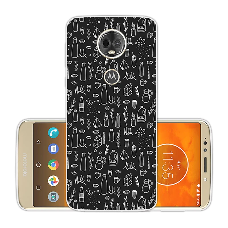 6.0 inch Soft Silicone for Motorola E5 Plus Slim TPU Phone Shell MOTO E5Plus Transparent Gel Ultrathin Nebula Coque |