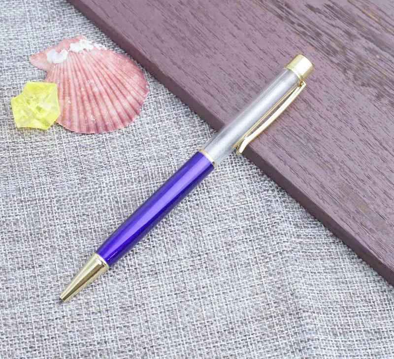 Purpleblue С возможностью креативного самостоятельного выбора между ручной работы с украшением в виде кристаллов разноцветные шариковая ручка пустой тюбик металлическая ручка на день рождения подарок ко Дню Святого Валентина, Детские кубики, подарки для детей, подарки для учителей - Цвет: Purpleblue