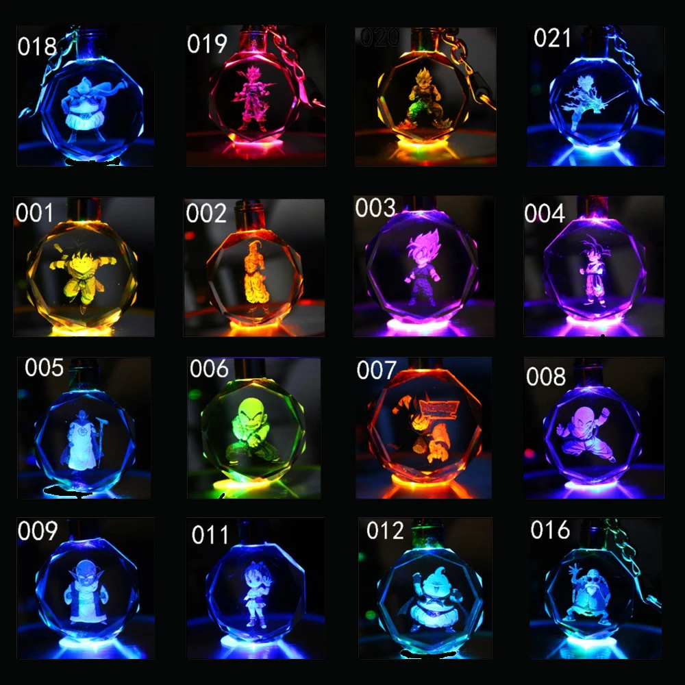 16 шт./компл. аниме Кристальный брелок с героями мультфильмов SON GOKU Wukong