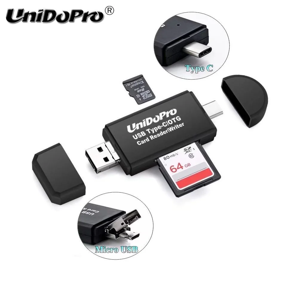 

USB-C Type C Micro USB OTG Adapter & USB 2.0 Memory Card Reader for MacBook Pro 13" and 15" 2016/2017