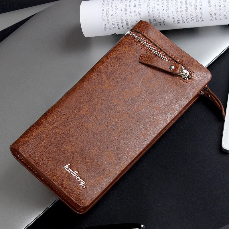 2019 New Baellerry Men Wallets Long Style Fashion Card Holder High Quality Zipper Male Wallet Business Brand Purse | Багаж и сумки