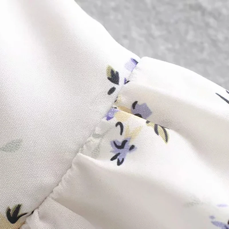 ZXQJ женская блузка 2019 Новая Летняя мода Французский Сад цветочный принт с