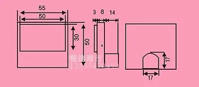 Белый Черный Квадрат Аналоговый 55x50 мм дб VU Meter 500uA 700 Ом-20-+ 3dB | Обустройство дома