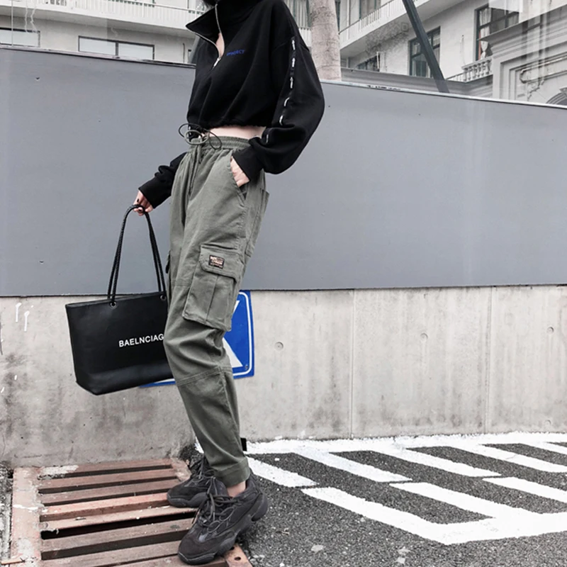 Брюки-карго Fatika повседневные уличные брюки-карго на шнурках с карманами и