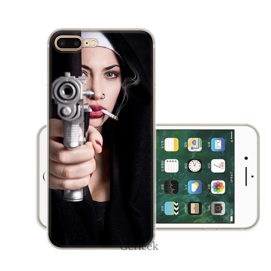 Забавный сестра Нун сексуальная девушка чехол для телефона iPhone 7 8 6 6S 5 5S SE 11 Pro XR X XS