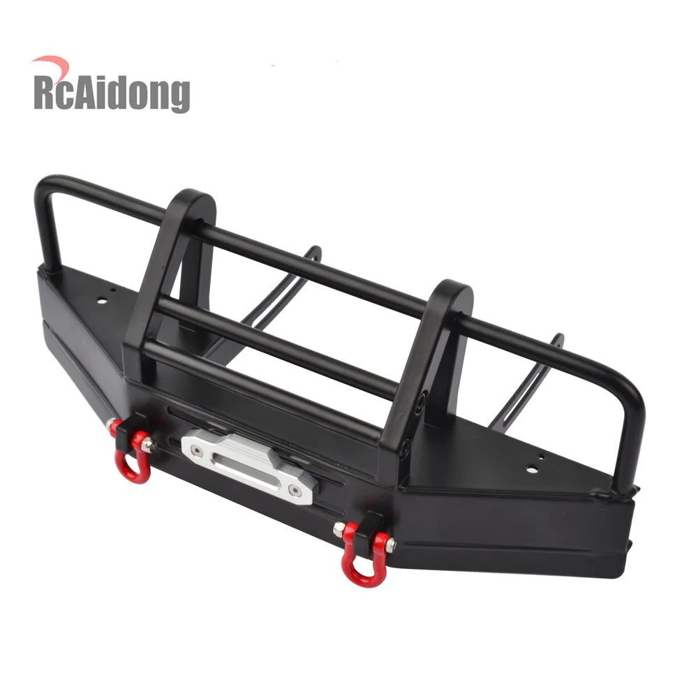 Металлический передний бампер с пряжкой прицепа для Traxxas TRX-4 TRX4 Axial SCX10 90046 D90 D110 1:10