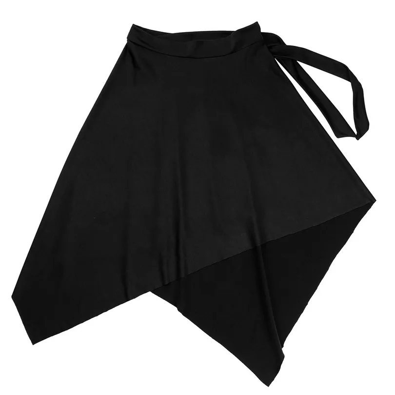 Женская юбка с асимметричным подолом удобная эластичная поясом для