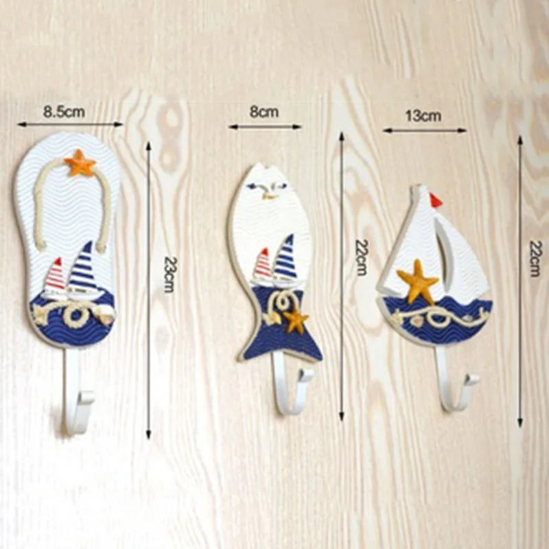 Бесплатная доставка настенные крючки в средиземноморском стиле шлепанцы форме