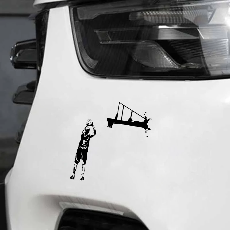 QYPF 12.4*14.5CM Fashion Basketball Decor Car Sticker Silhouette Vinyl C16-0479 | Stickers