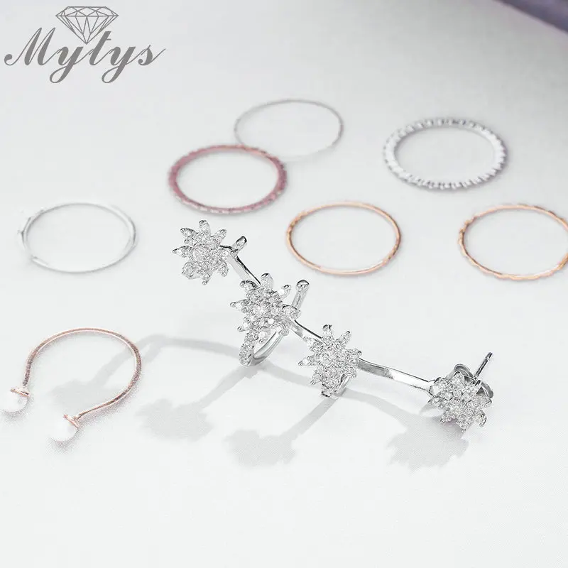Женские сережки манжеты Mytys серьги из стерлингового серебра 925 пробы с