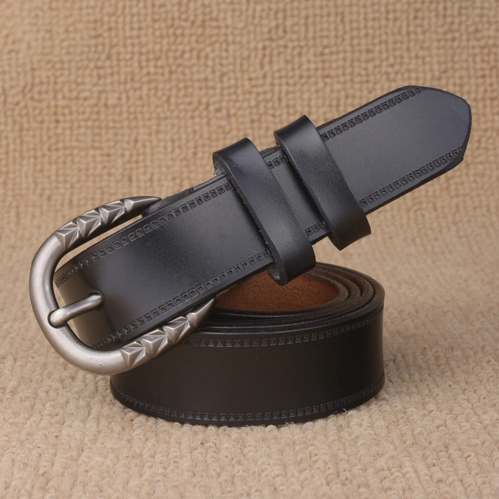 Женский винтажный ремень из натуральной кожи с розовым узором|genuine leather women belt|belts