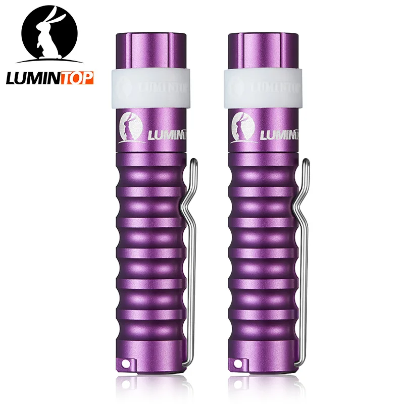LUMINTOP 2 шт. Красочный мини червь фонарик 110 люмен AAA брелок с зажимом Cree