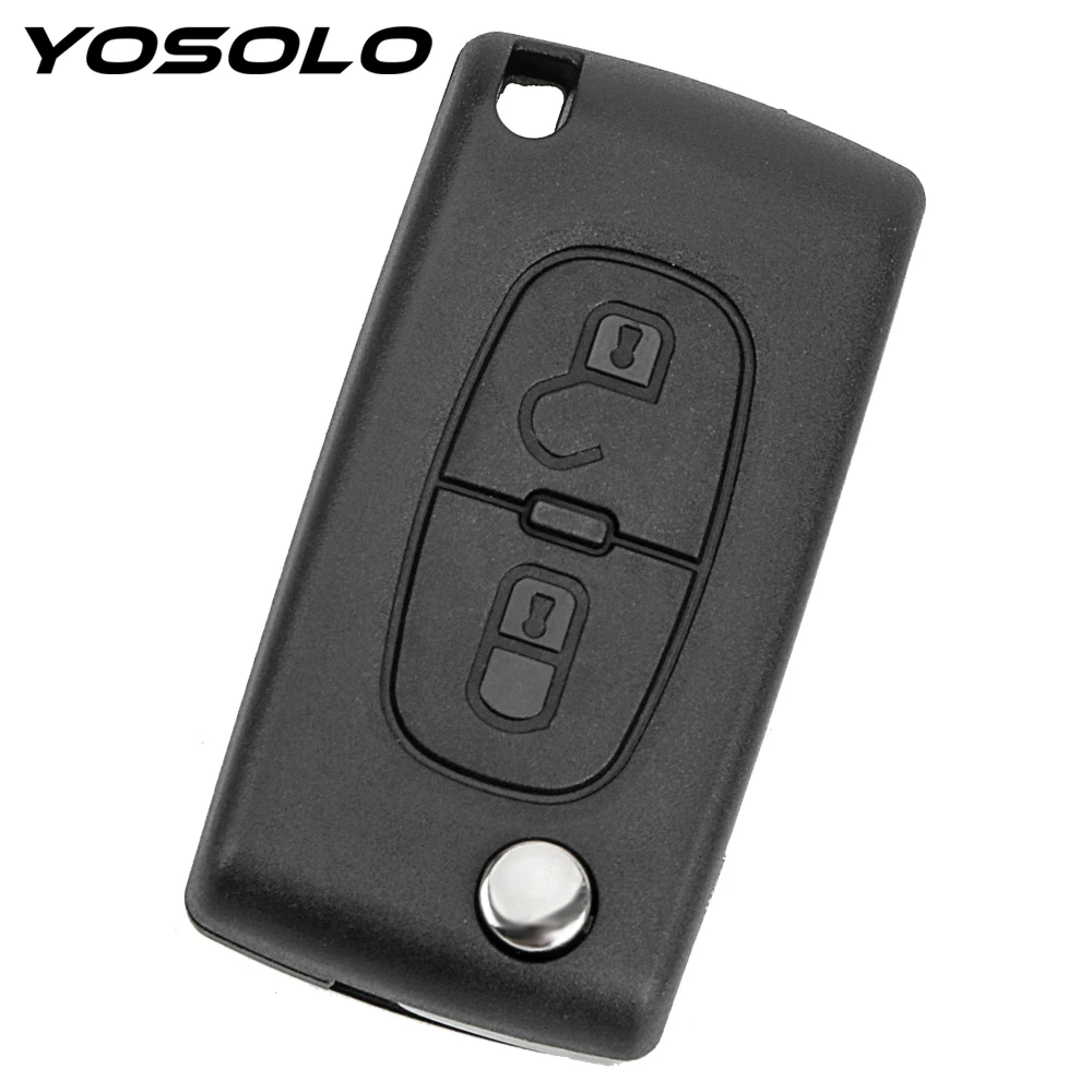 YOSOLO 1 шт. 2 кнопки чехол для автомобильного ключа откидной сменный дистанционный