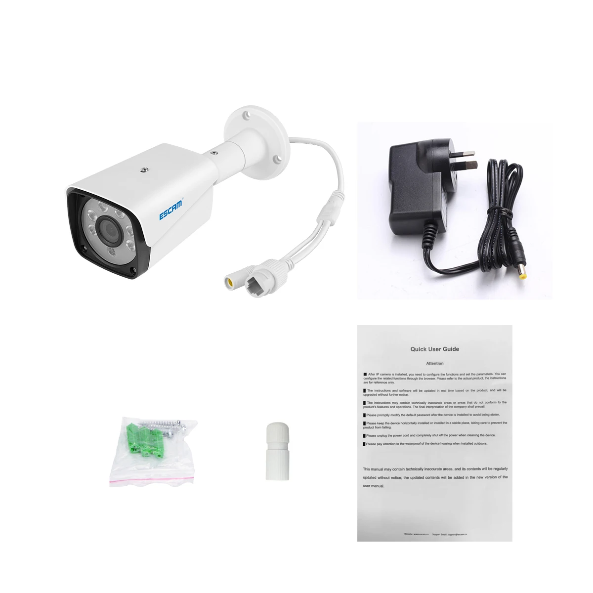 Новейшая ESCAM QH002 HD 2MP IP камера ONVIF H.265 P2P наружная Водонепроницаемая ИК-камера с функцией интеллектуального анализа наблюдения
