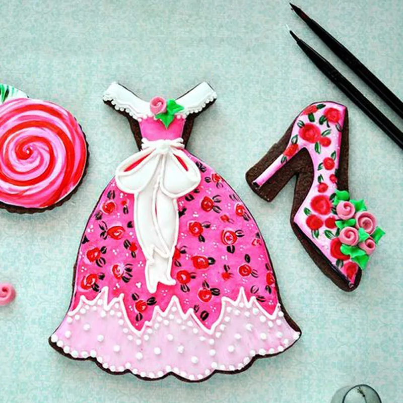 Коктейльная обувь на высоком каблуке 2 шт. Кондитерская форма для выпечки