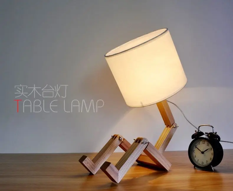 Очень creative лампа Твёрдая древесина материал Один светодиодные для. Охрана