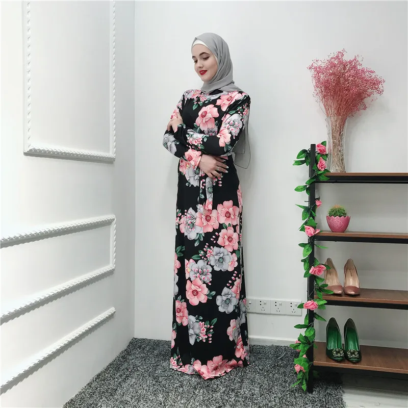 Женское платье-макси с цветочным принтом длинная туника-кимоно | Тематическая