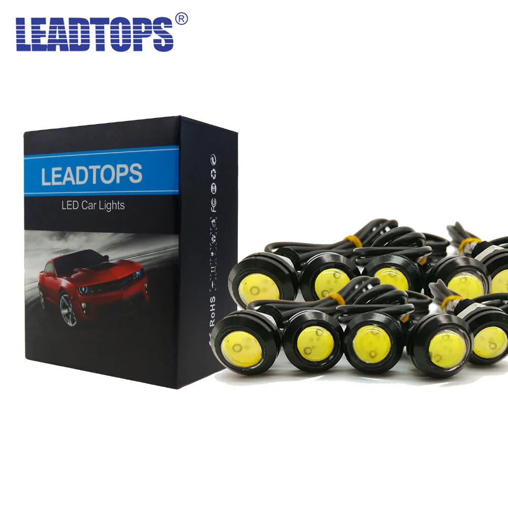 LEADTOPS 10 шт. 23 мм ДРЛ фары “орлиные глаза” для дневные ходовые огни машины