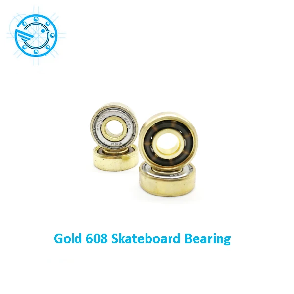 Free Shipping 16pc/set ILQ11 Grade Gold Skateboard Bearing 608 Top Speed Skate wheel | Обустройство дома