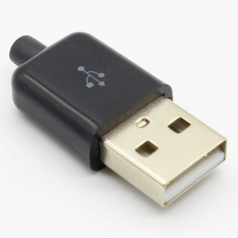 10 шт./лот DIY USB 2 0 A штекер в сборе адаптер разъем розетка черный белый| |