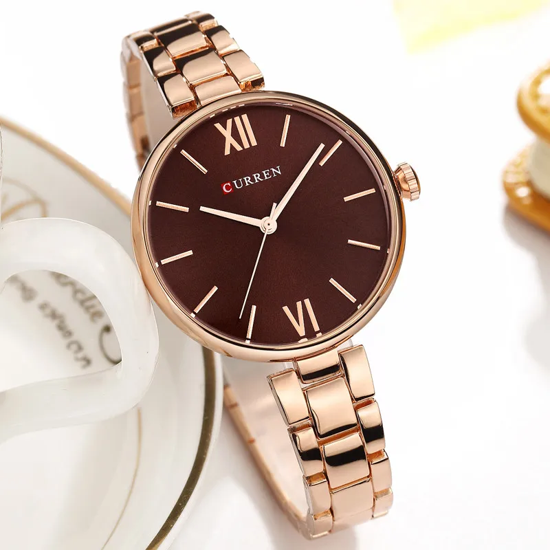 2018 Curren Womens Watches Top Brand Luxury Gold Bracelet Quartz Watch Ladies Dress Fashion Wristwatch Jewelry Relogio Feminino | Наручные