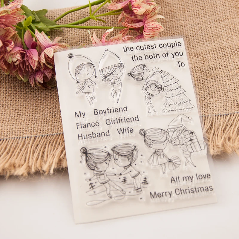 KLJUYP влюбленные прозрачные штампы для скрапбукинга бумажные крафтовые 04252 | Дом и