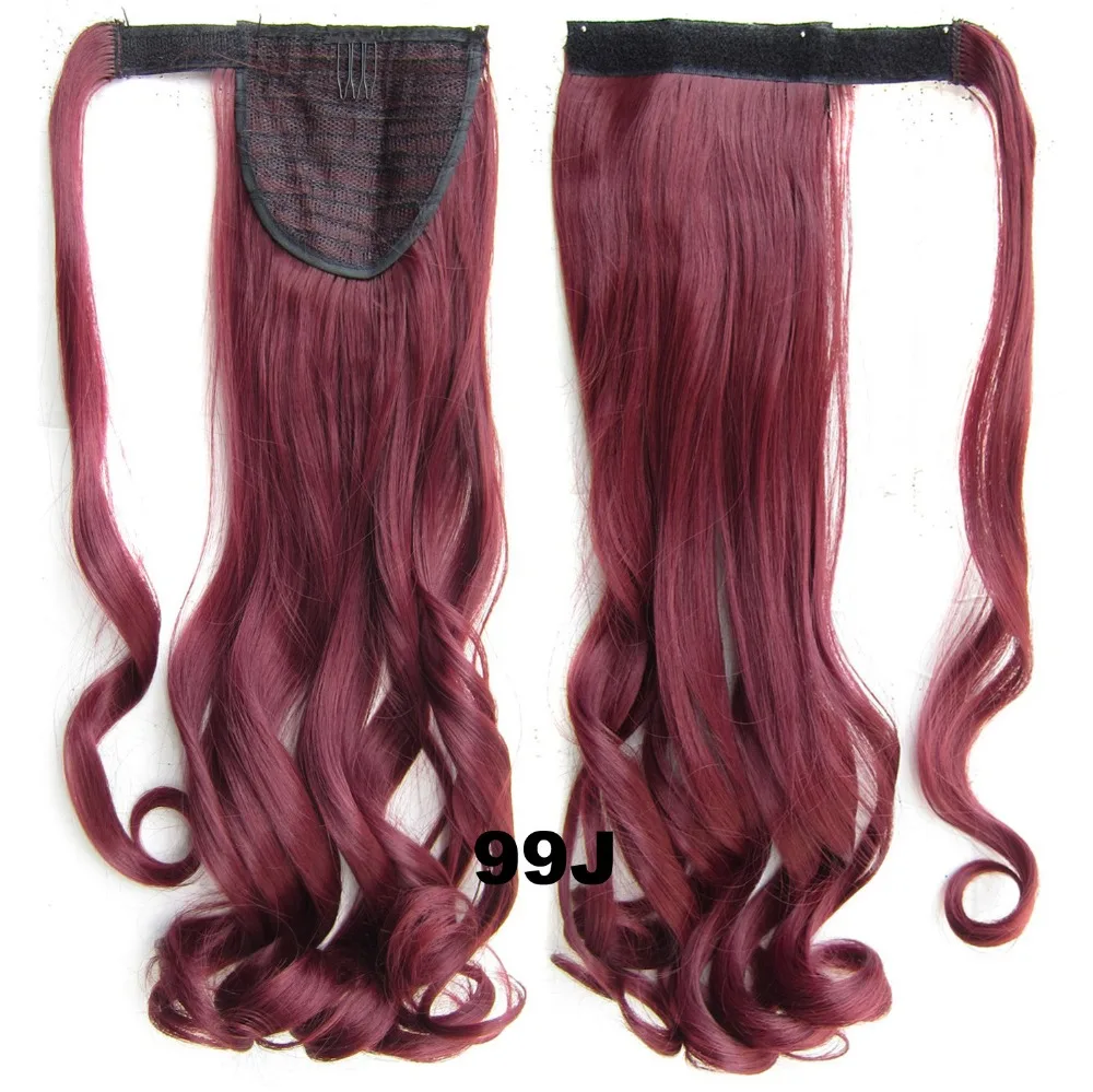 Hot Sell Women Long Wavy Hair Ponytails 90g 22&quot Fake Pieces with Stooper Highlights Extension for Female |