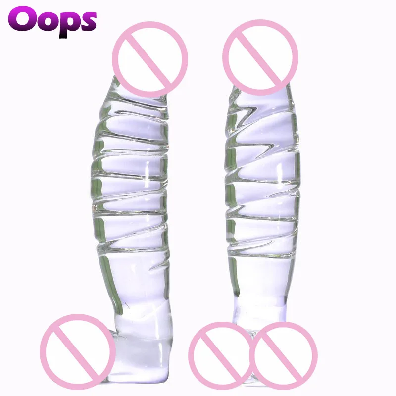 Женская Анальная пробка огромный стеклянный женский пенис член с яичками