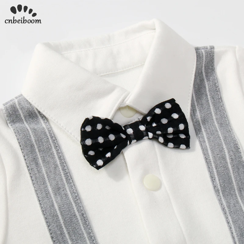Children's clothing sets 2019 new spring baby boy gentleman bow tie long sleeve romper and coat newborn first 1 2 birthday dress |